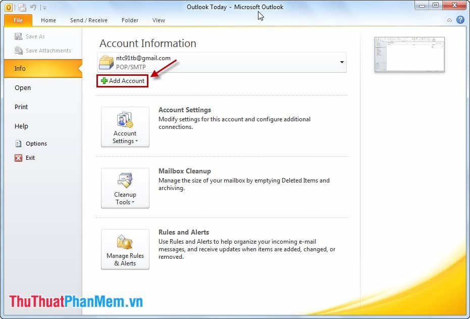 Hướng dẫn cách cấu hình Gmail trên Outlook mới nhất
