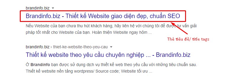 meta title là gì Thẻ tiêu đề trang mô tả chính xác nội dung của trang