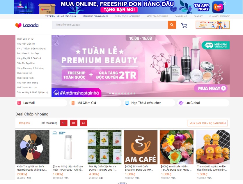 Thiết kế website thương mại điện tử brandinfo