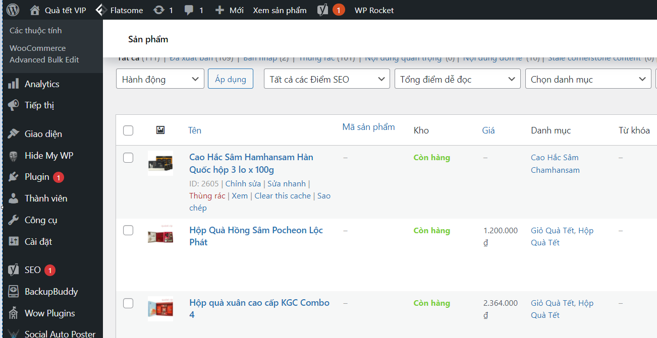 Cách xóa sản phẩm trong wordpress