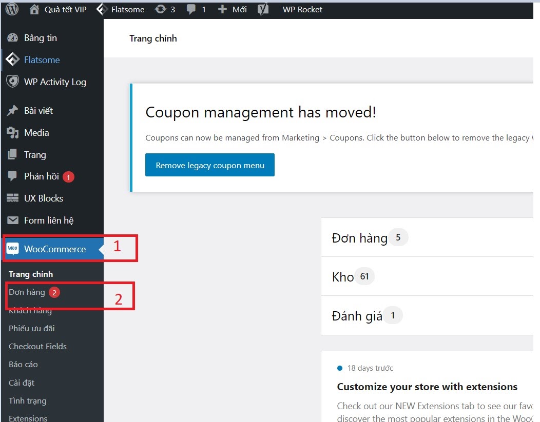 Kiểm tra đơn hàng trong wordpress